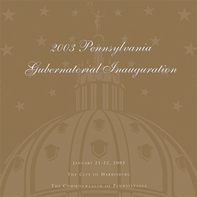 2003 Pennsylvania Gubernatorial Inauguration Program