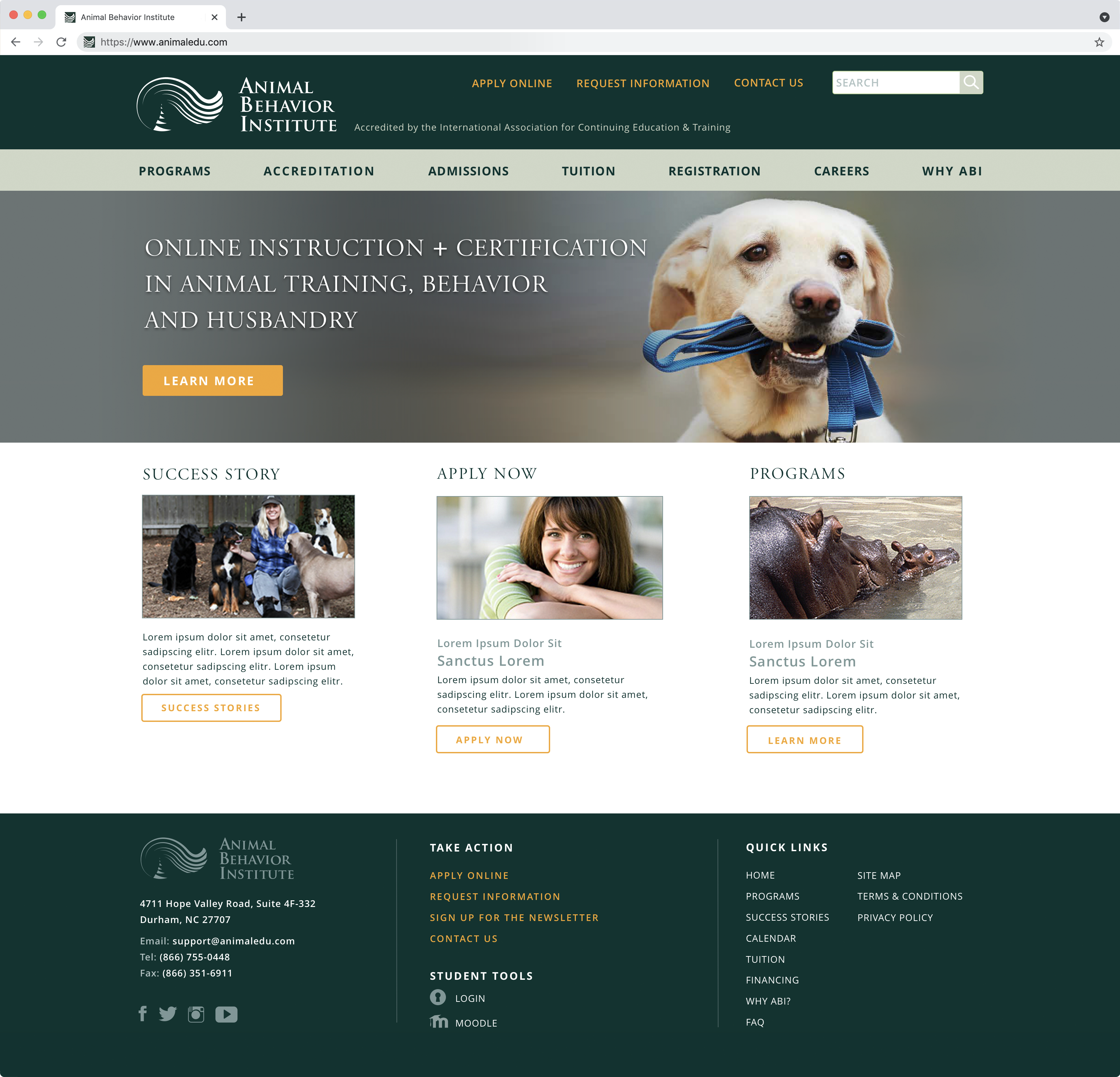 Animal Behavior Institute Homepage
