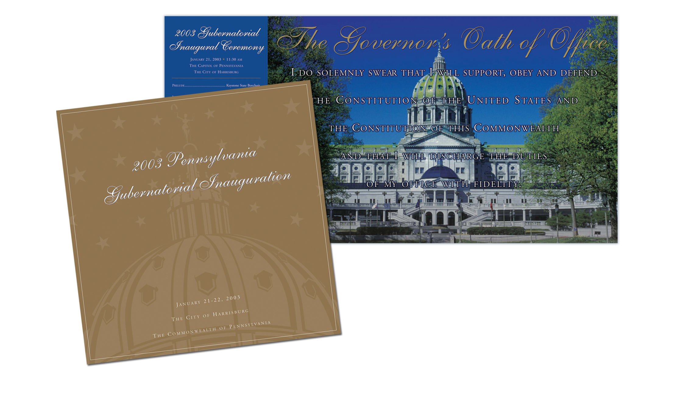 2003 PA Gubernatorial Inauguration Program